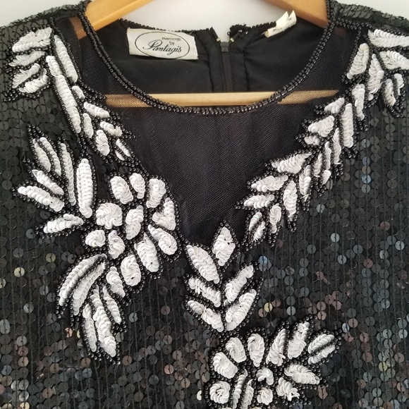 Vintage black sequin top - Picture 6 of 6